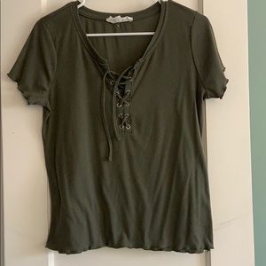 Green short sleeve shirt, worn once